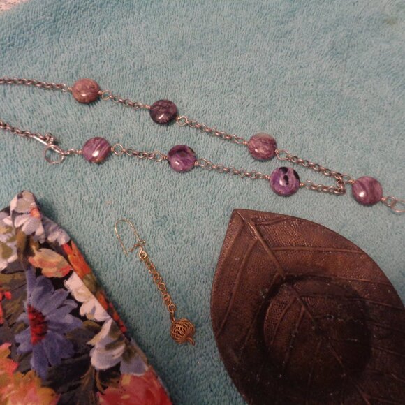 RETRO COUNTRY STYLE MUSHROOMS BEADS HANG NECKLACE CASE STENCILS FISH LEAVES LOY - Picture 3 of 13